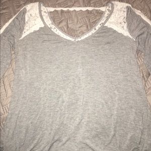 Abercrombie & Fitch Lace Detail Long Sleeve